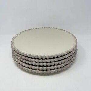 Southern Living Willow House Villa Stoneware Dinner Plate 11.5" Cream Set of 5